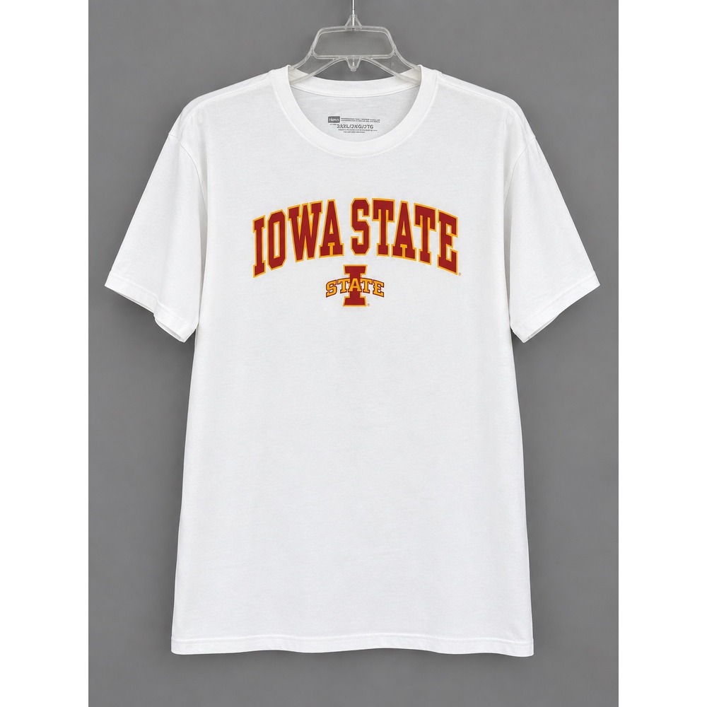 Hanes Iowa State Cyclones Graphic T-Shirt White Mens 4XLT Big & Tall Cotton NCAA